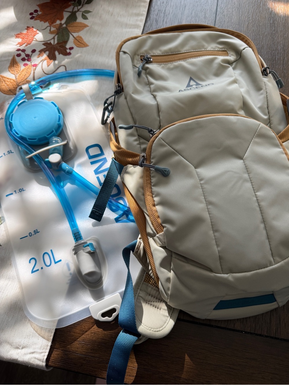 Ascend Hydration Sling Pack in Beige/Tan